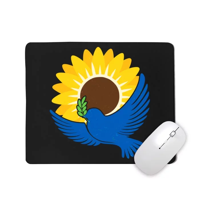 Sunflower Peace Dove Stand With Ukraine End The War Mousepad