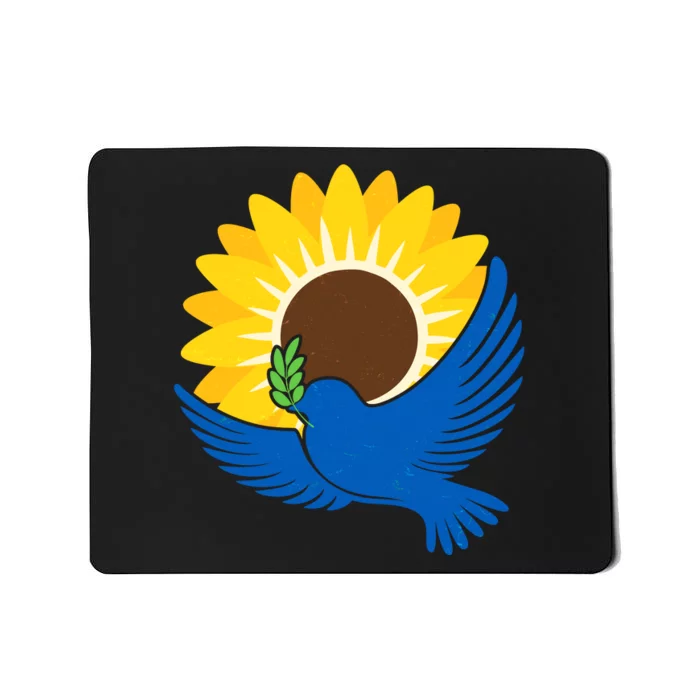 Sunflower Peace Dove Stand With Ukraine End The War Mousepad