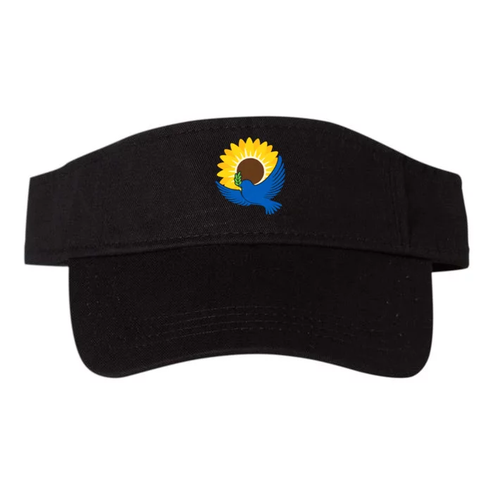 Sunflower Peace Dove Stand With Ukraine End The War Valucap Bio-Washed Visor