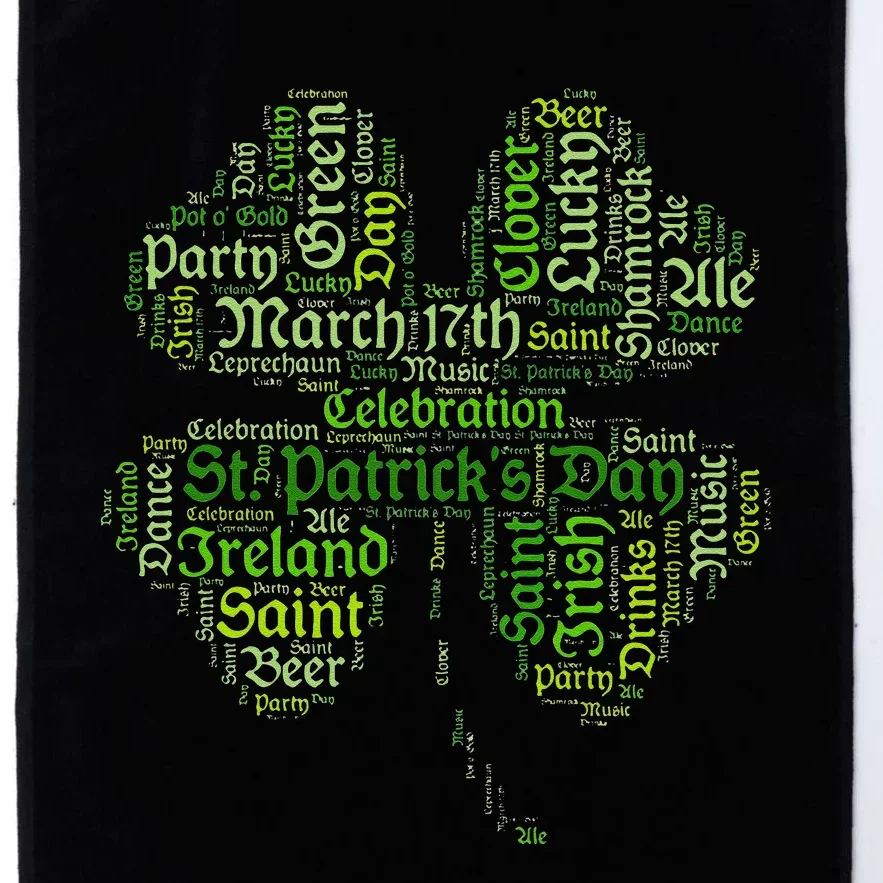 Saint Patrick's Day March 17 Pot Of Gold, Party Shenanigans Platinum Collection Golf Towel