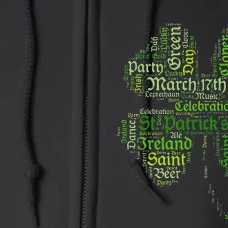 Saint Patrick's Day March 17 Pot Of Gold, Party Shenanigans Full Zip Hoodie