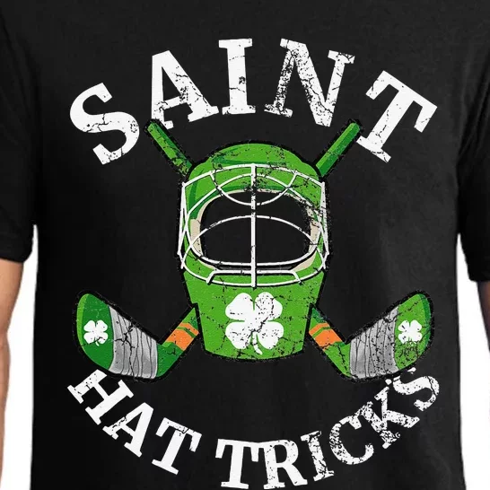 St. Patrick's Day Saint Hat Tricks Hockey Shamrock Pajama Set