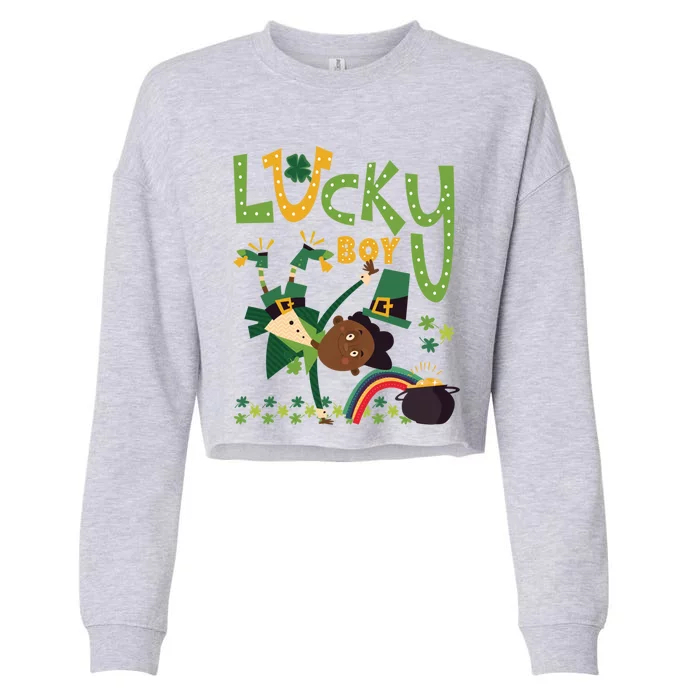 St Patricks Day Gift African Lucky Gift Cute Gift Cropped Pullover Crew