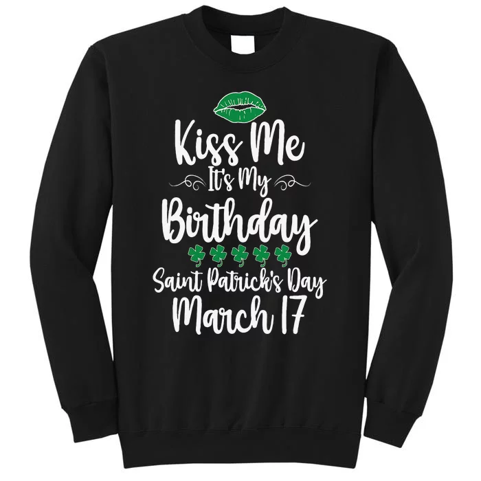 Saint Patrick's Day March Born Irish Birthday Tall Sweatshirt