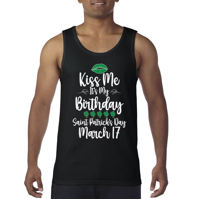 Saint Patrick's Day March Born Irish Birthday Tank Top