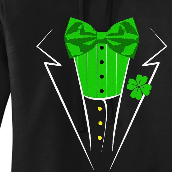 Saint Patrick's Day Irish Funny Tuxedo Costume Pub Women's Pullover Hoodie