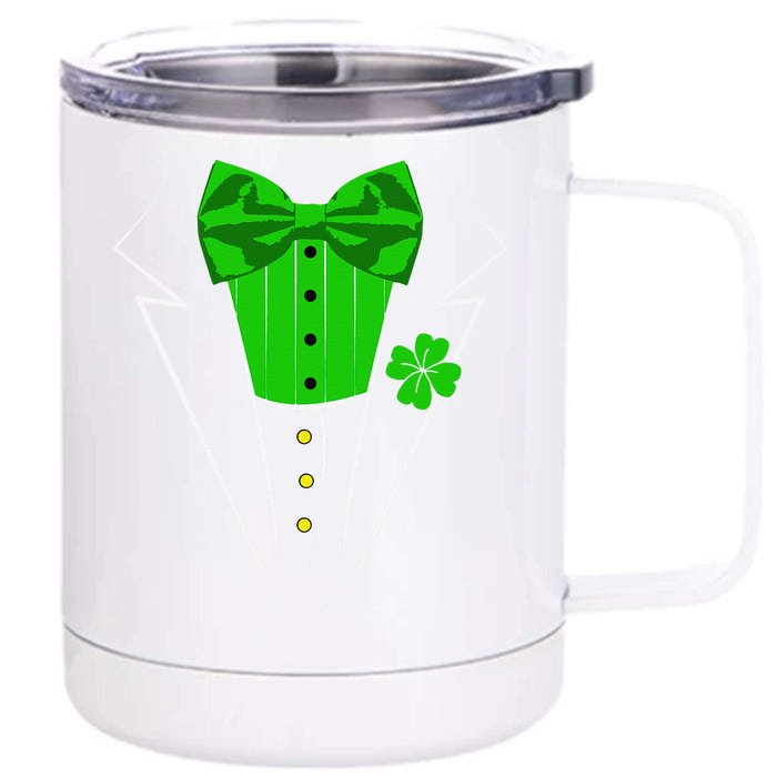 Saint Patrick's Day Irish Funny Tuxedo Costume Pub Front & Back 12oz Stainless Steel Tumbler Cup