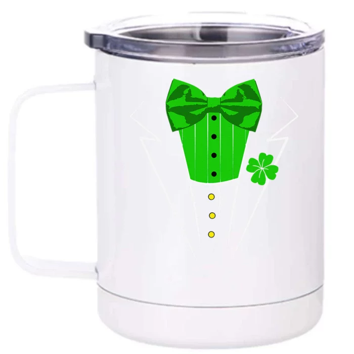 Saint Patrick's Day Irish Funny Tuxedo Costume Pub Front & Back 12oz Stainless Steel Tumbler Cup