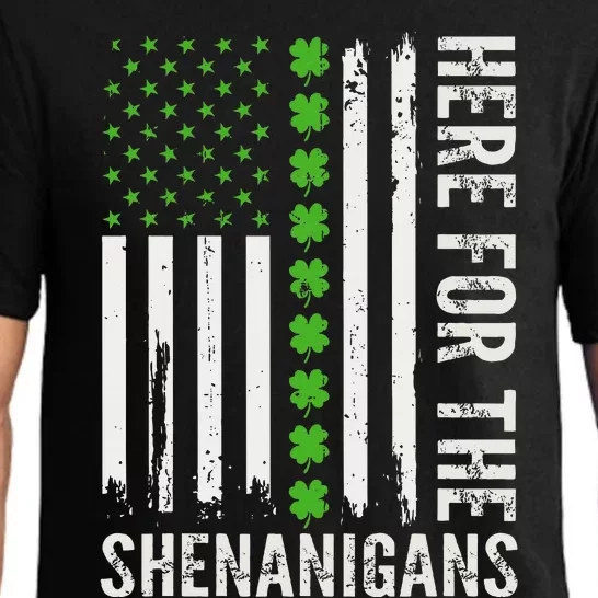 St Patricks Day Here For The Shenanigans St Patricks Day Pajama Set