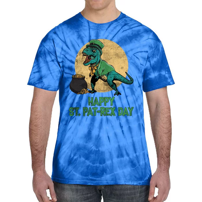 St Patrick's Day Happy St Patgreat Giftrex Day Tgreat Giftrex Dinosaur Gift Tie-Dye T-Shirt