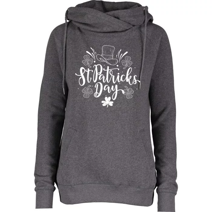 St Patricks Day Celebration Womens Funnel Neck Pullover Hood