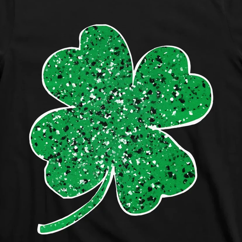 Saint Patrick's Day Shamrock Leopard Clover Green T-Shirt