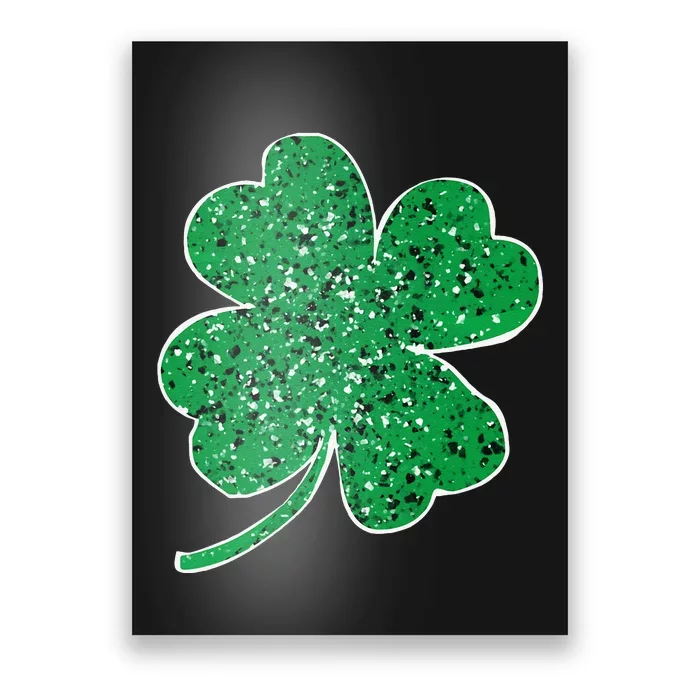 Saint Patrick's Day Shamrock Leopard Clover Green Poster