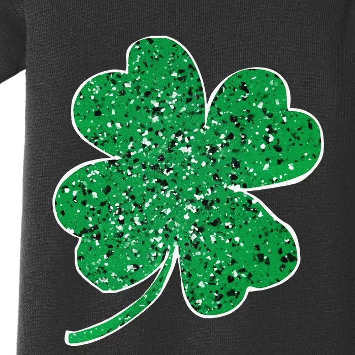 Saint Patrick's Day Shamrock Leopard Clover Green Baby Bodysuit