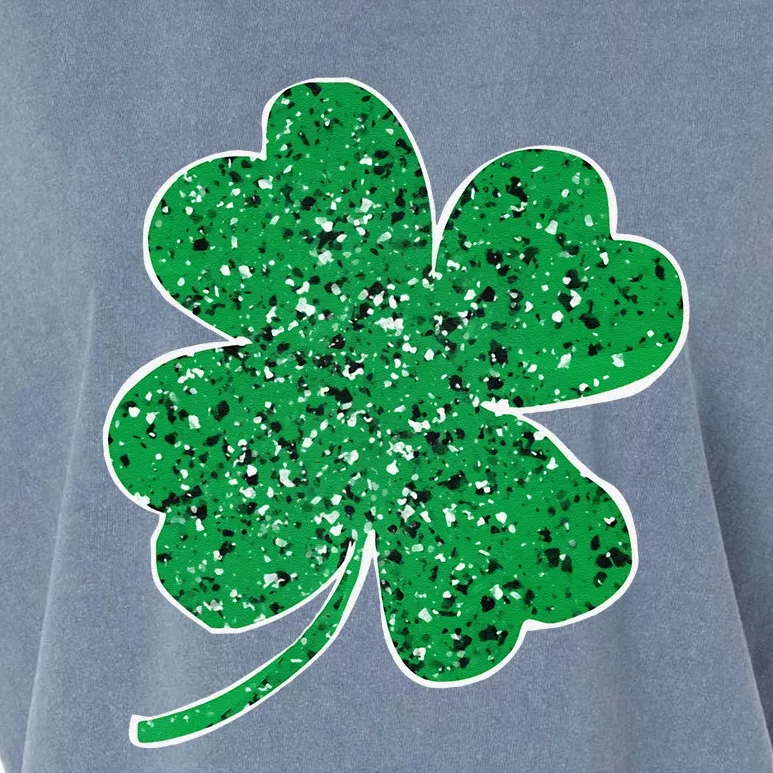 Saint Patrick's Day Shamrock Leopard Clover Green Garment-Dyed Women's Muscle Tee