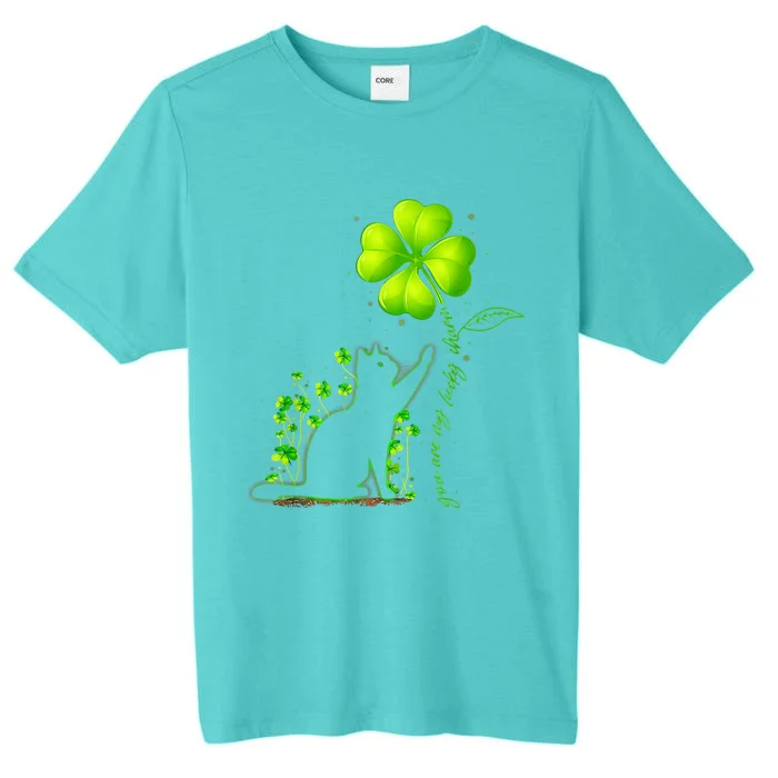 St Patricks Day Black Cat My Lucky Charm Shamrock Wo Girl ChromaSoft Performance T-Shirt