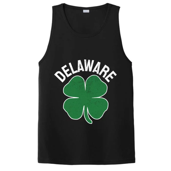 St Patricks Day Shamrock Delaware Irish Saint Paddys Gift Performance Tank