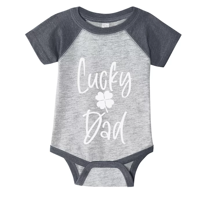 Saint Patrick's Day Shamrock Lucky Dad Father's Day Infant Baby Jersey Bodysuit