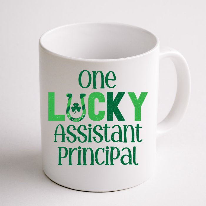 Saint Patricks Day Costumes One Lucky Assistant Principal Cool Gift Front & Back Coffee Mug