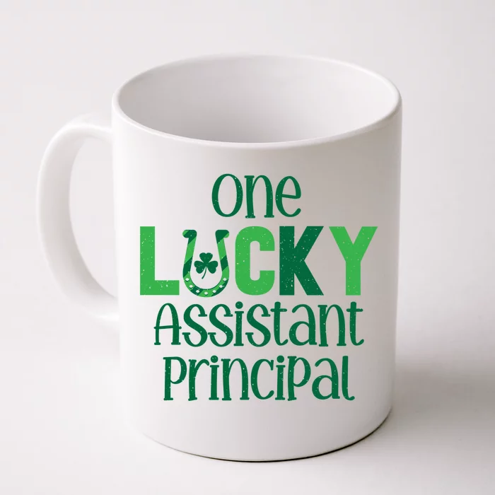 Saint Patricks Day Costumes One Lucky Assistant Principal Cool Gift Front & Back Coffee Mug