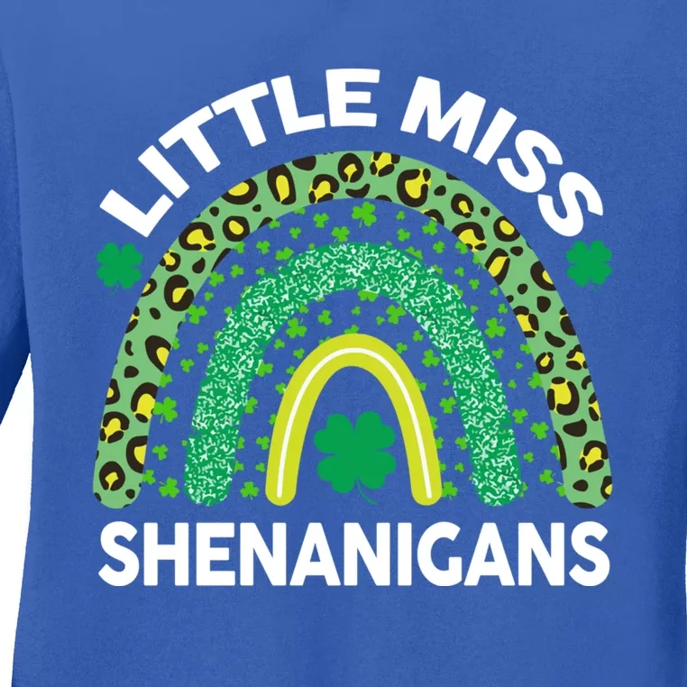 St Patricks Day Little Miss Shenanigans Gift Ladies Long Sleeve Shirt