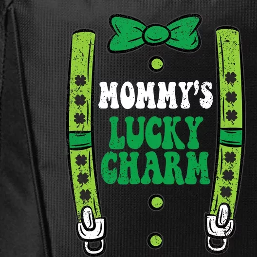 St Patricks Day Boy Mommys Lucky Charm Suspender City Backpack