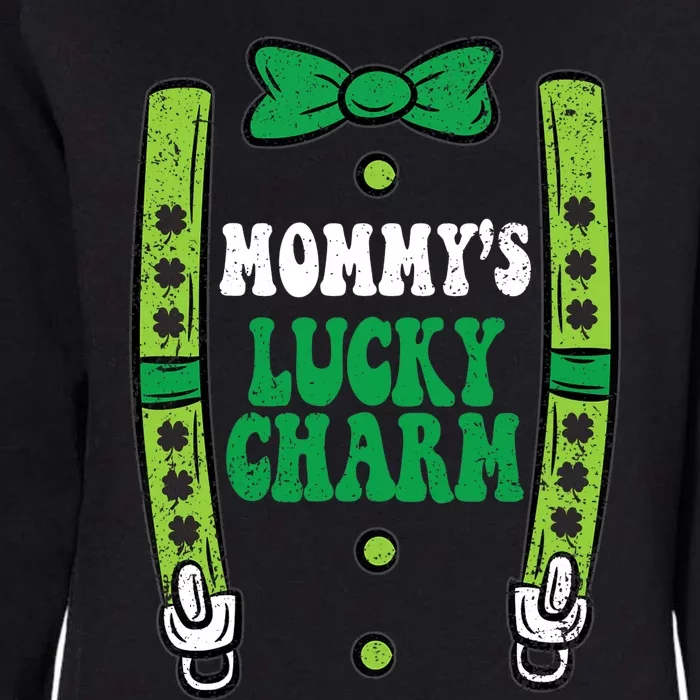 St Patricks Day Boy Mommys Lucky Charm Suspender Womens California Wash Sweatshirt