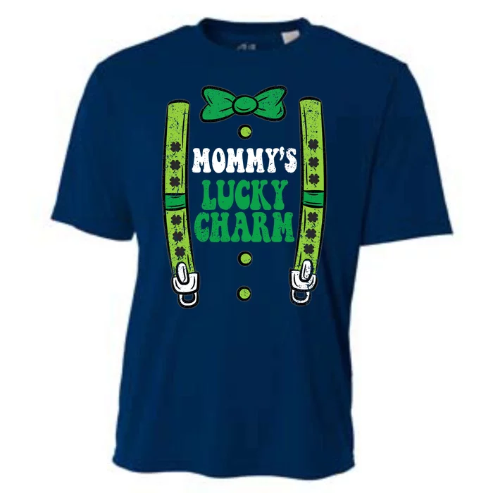 St Patricks Day Boy Mommys Lucky Charm Suspender Cooling Performance Crew T-Shirt