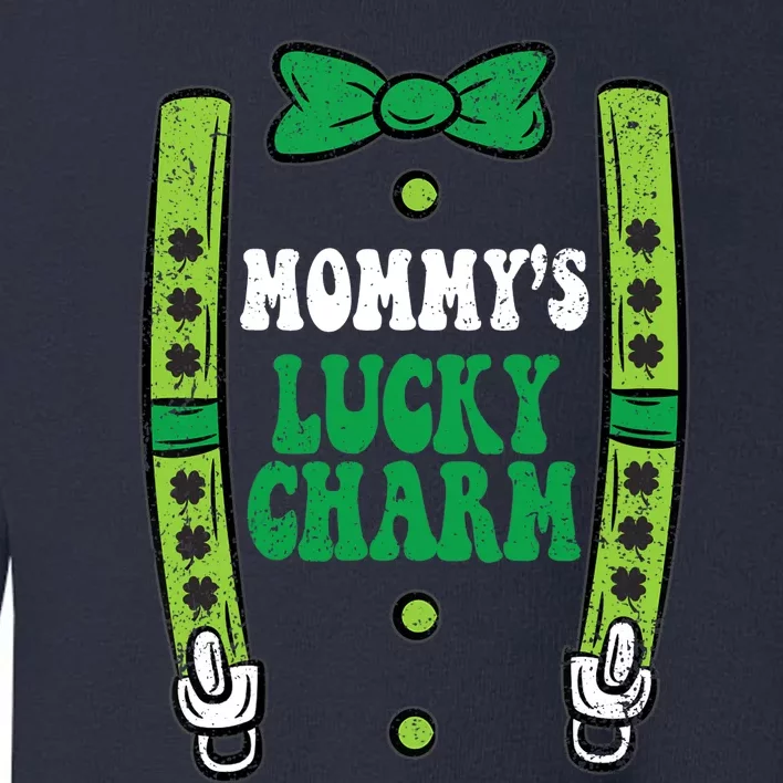 St Patricks Day Boy Mommys Lucky Charm Suspender Toddler Sweatshirt