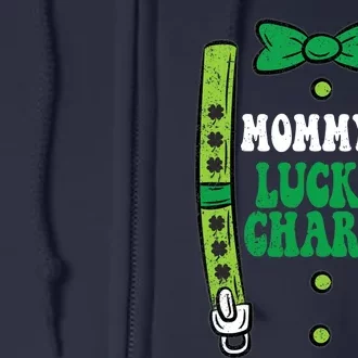 St Patricks Day Boy Mommys Lucky Charm Suspender Full Zip Hoodie