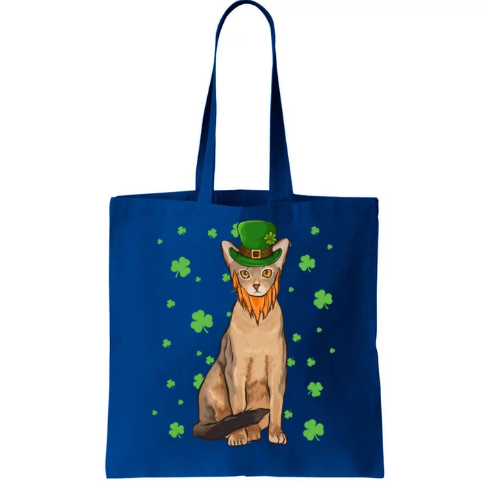 St Patricks Day Abyssinian Cat Shamrock Gift Tote Bag