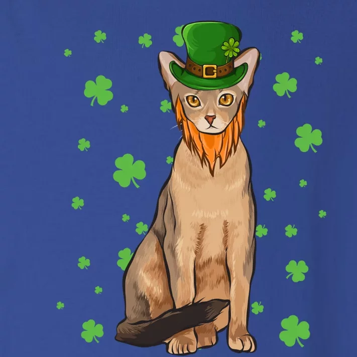 St Patricks Day Abyssinian Cat Shamrock Gift Toddler Long Sleeve Shirt