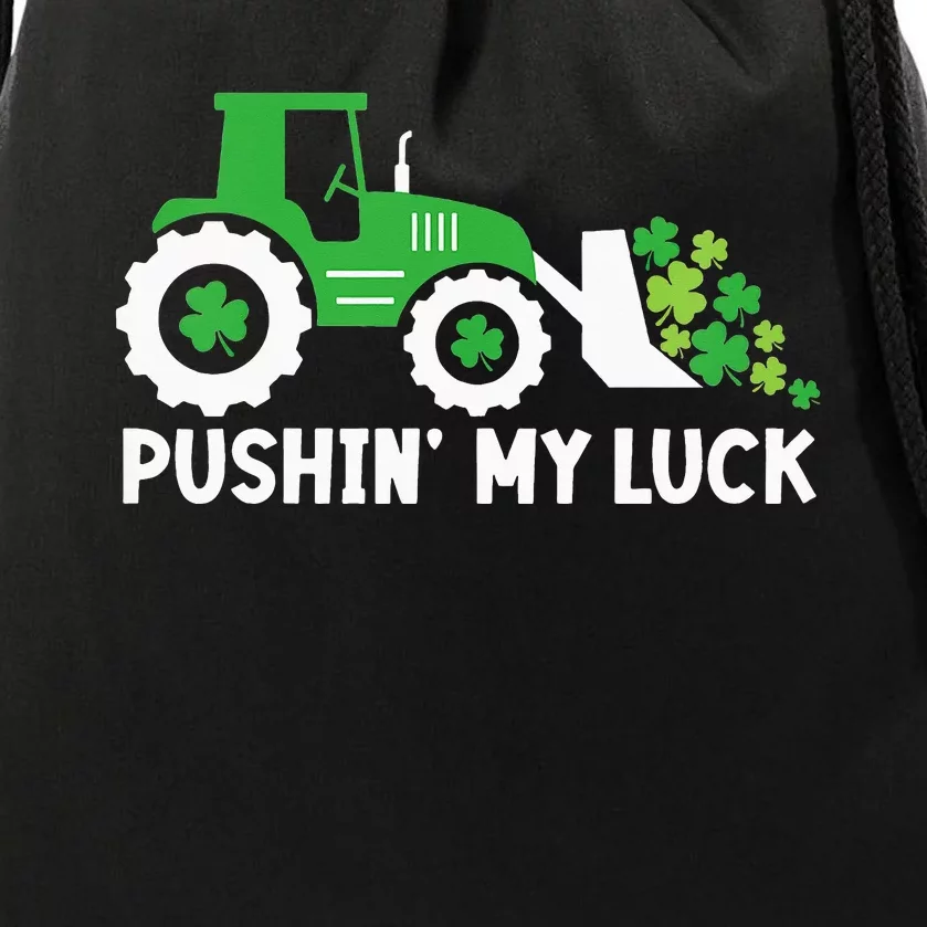 St Patrick's Day Pushing My Luck Monster Truck Drawstring Bag