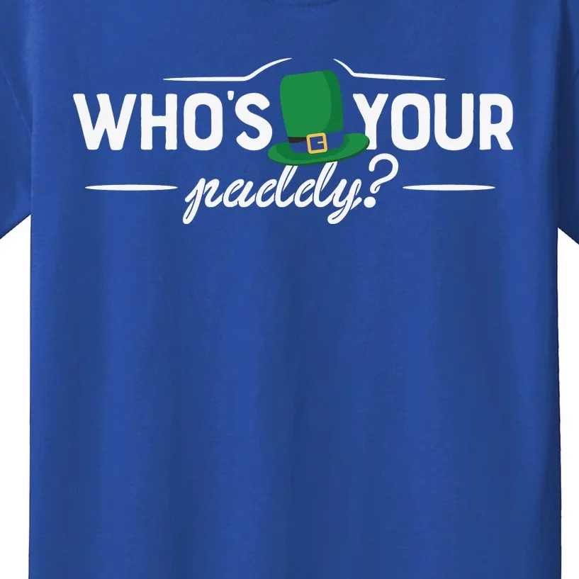 St Patricks Day WhoS Your Paddy Kids T-Shirt