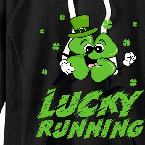 St Patrick's Day Irish Shamrock Lucky Running Marathon Team Gift Women's Fleece Hoodie