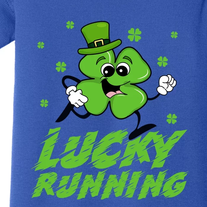 St Patrick's Day Irish Shamrock Lucky Running Marathon Team Gift Baby Bodysuit