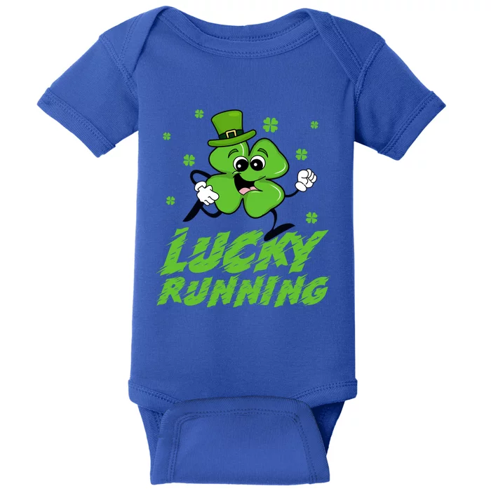 St Patrick's Day Irish Shamrock Lucky Running Marathon Team Gift Baby Bodysuit