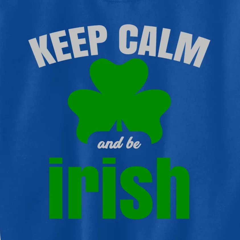 St Patricks Day Cool Gift Gift Keep Calm Be Irish Kids Sweatshirt