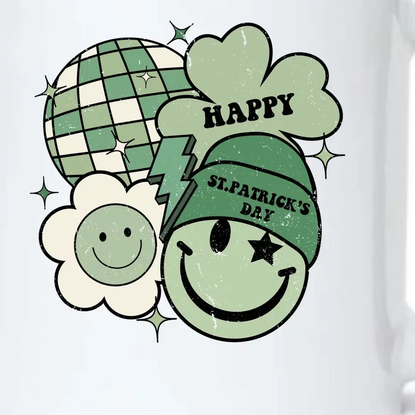 St Patricks Day Retro Smile Disco Party Black Color Changing Mug