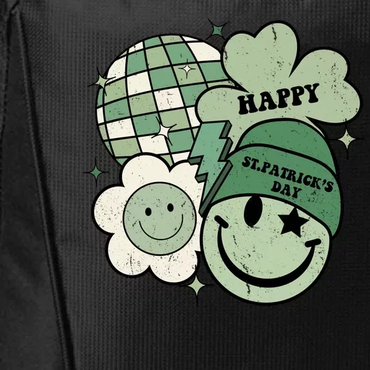 St Patricks Day Retro Smile Disco Party City Backpack