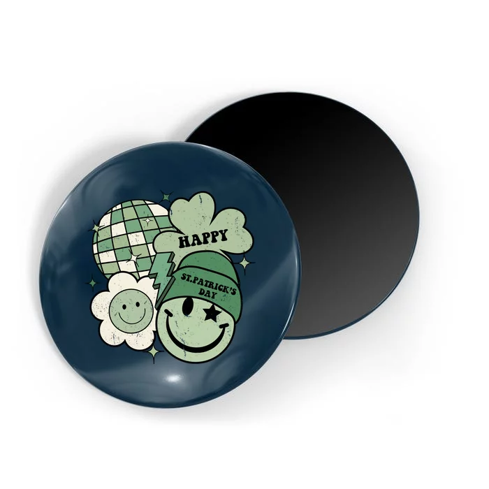 St Patricks Day Retro Smile Disco Party Magnet