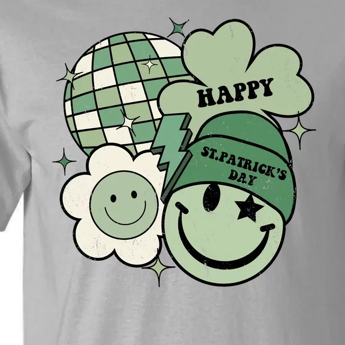 St Patricks Day Retro Smile Disco Party Tall T-Shirt