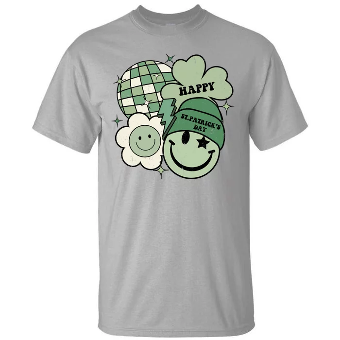 St Patricks Day Retro Smile Disco Party Tall T-Shirt