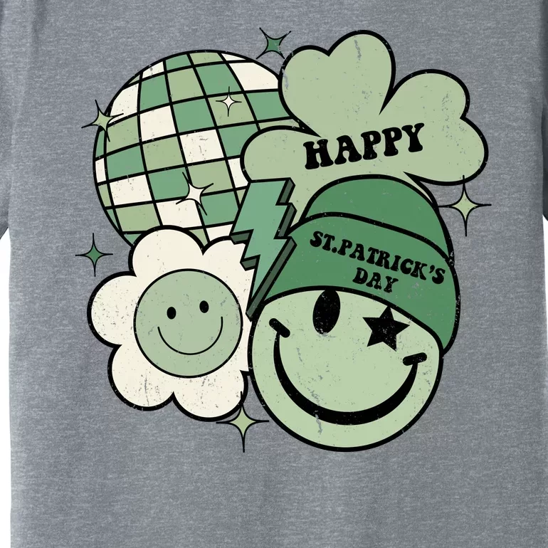 St Patricks Day Retro Smile Disco Party Premium T-Shirt