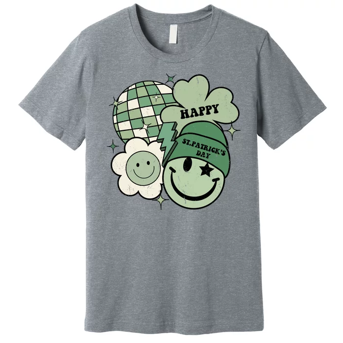 St Patricks Day Retro Smile Disco Party Premium T-Shirt