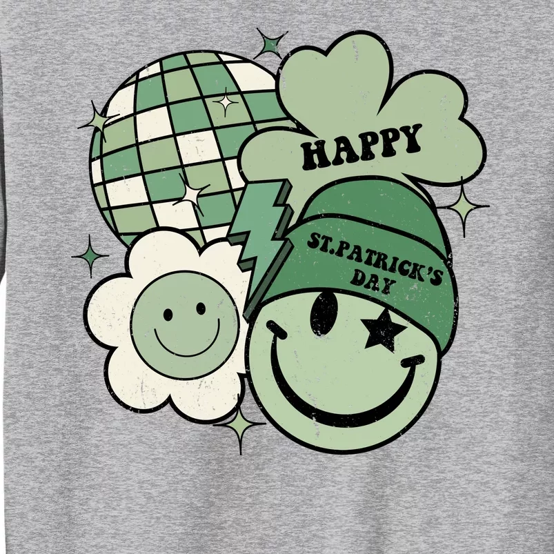 St Patricks Day Retro Smile Disco Party Tall Sweatshirt