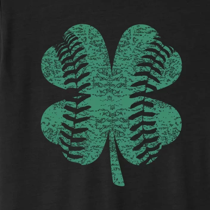 St. Patricks Day Baseball Four Leaf Clover Shamrock ChromaSoft Performance T-Shirt