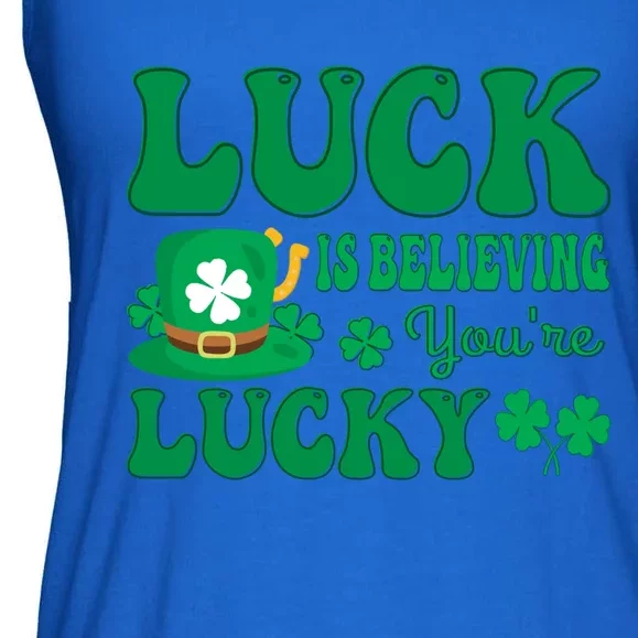 St Patricks Day Believing Gift Ladies Essential Flowy Tank