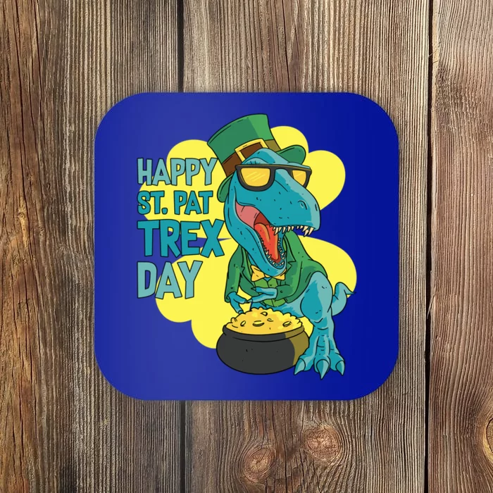 St Patrick's Day Happy St Patfunny Giftrex Day Tfunny Giftrex Dinosaur Gift Coaster