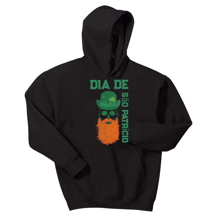 SAINT PATRICK'S DAY SKULL DESIGN Kids Hoodie